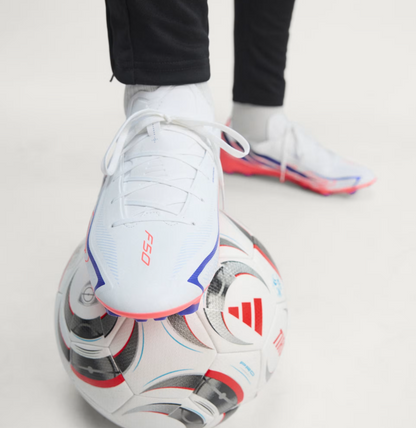 A-H73 (Adidas F50 hyperfast league firm ground boot white/solar purple/solar turbo) 72698178