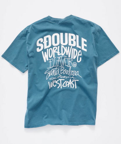 SSA-V (S/Double flavor short sleeve heavy weight tee overdye moroccan blue) 72693260