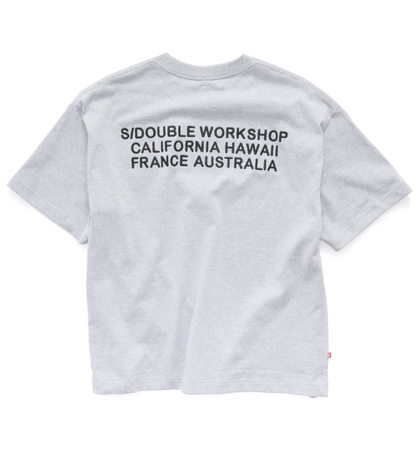SSA-Z (S/Double country text short sleeve heavy weight tee grey heather) 72693478