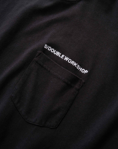 SSA-A1 (S/Double s country text short sleeve heavy weight tee overdye black) 72693478