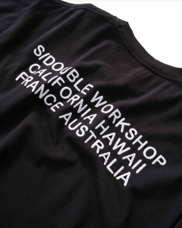 SSA-A1 (S/Double s country text short sleeve heavy weight tee overdye black) 72693478