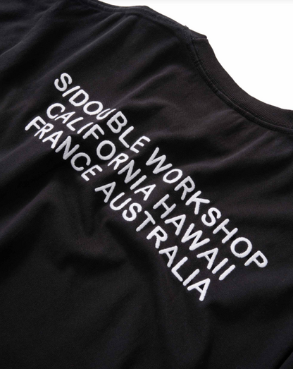 SSA-A1 (S/Double s country text short sleeve heavy weight tee overdye black) 72693478