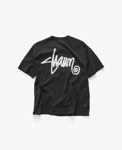 SSA-L (S/Double shawn script short sleeve heavy weight tee black) 122593260