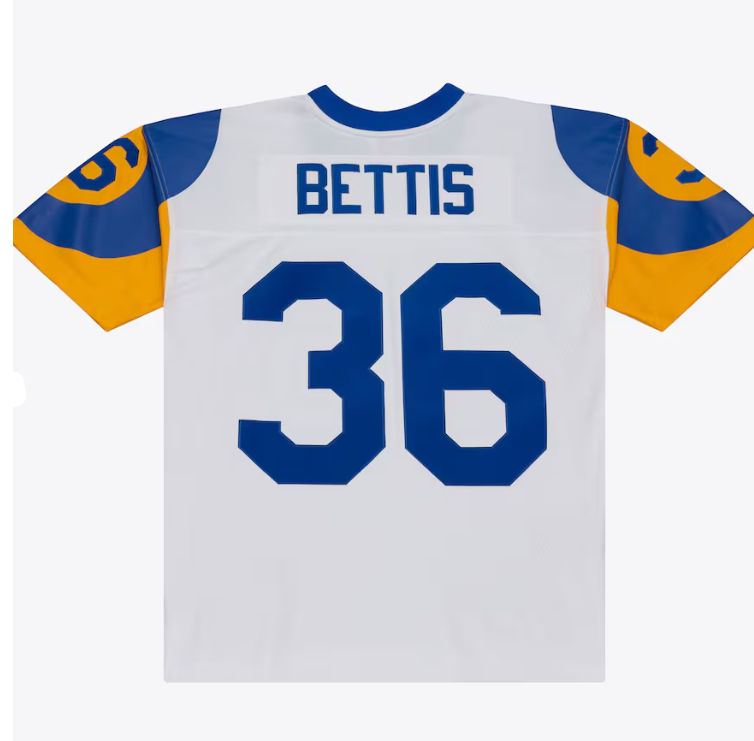 MNA-J52 (Mitchell & ness nfl los angeles rams 1993 jerome bettis legacy jersey white) 726910869
