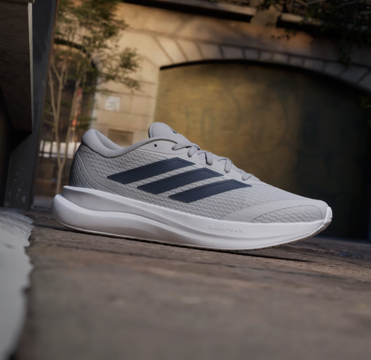 A-J73 (Adidas run flacon 6 cloudfoam running shoes grey/dark blue/black) 72695292