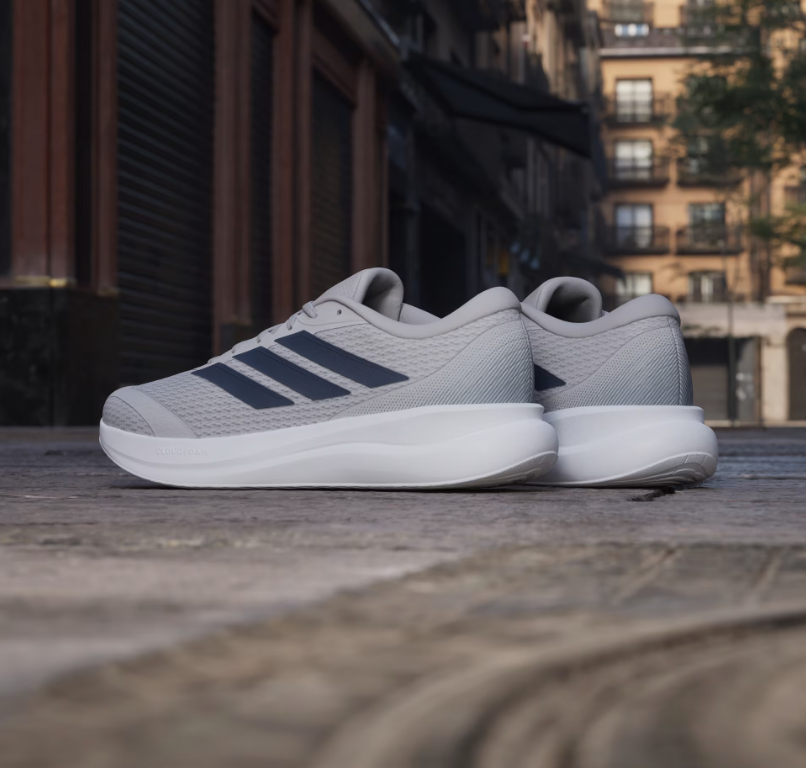 A-J73 (Adidas run flacon 6 cloudfoam running shoes grey/dark blue/black) 72695292