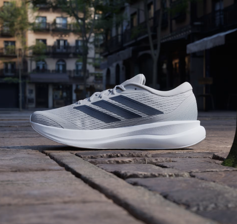 A-J73 (Adidas run flacon 6 cloudfoam running shoes grey/dark blue/black) 72695292