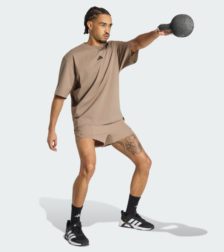 AA-T32 (Adidas primelift workout oversize tee khakhi/black) 82693125