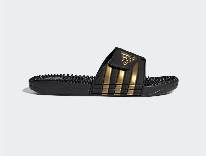 A-N73 (Adidas adissage slides black/gold metallic) 82692646