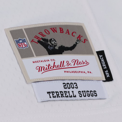 MNA-E52 (Mitchell & ness baltimore ravens 2003 terrell suggs Legacy Jersey white) 726910869