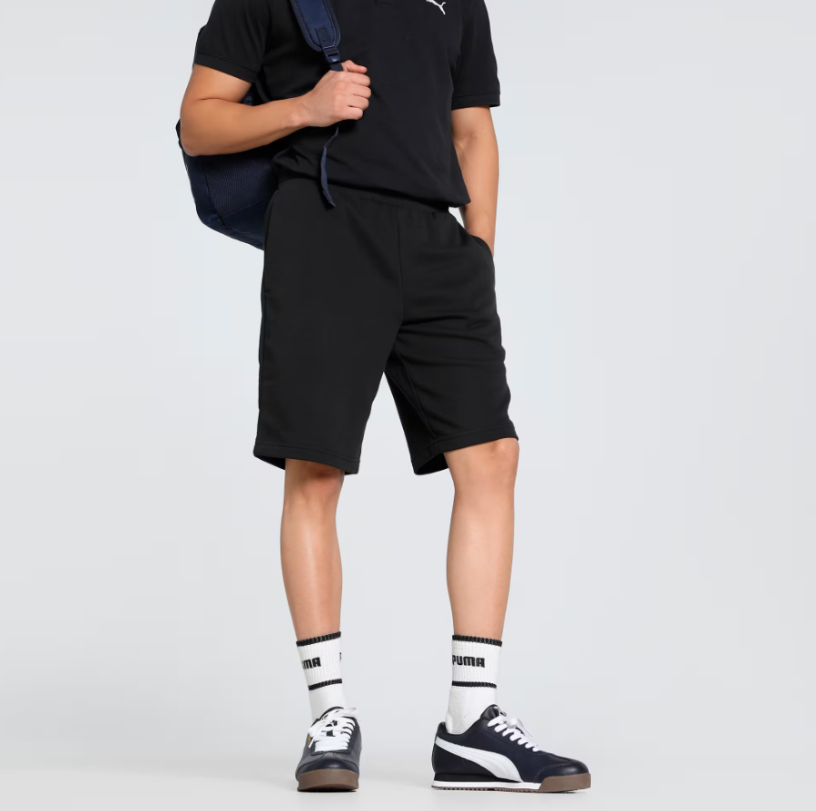 PA-W12 (Puma essentials 2 colour no.1 logo 10" shorts black) 92693000