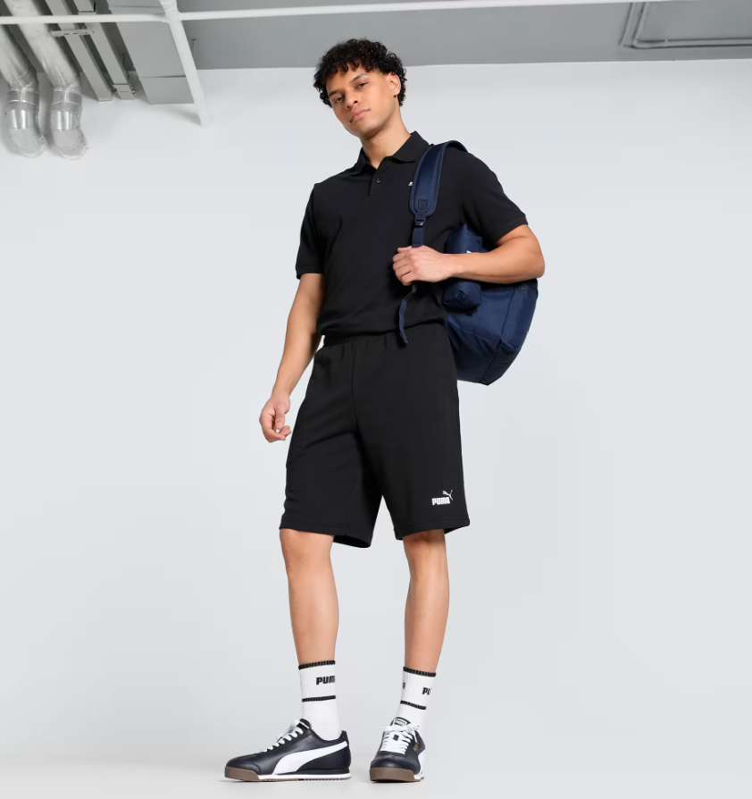 PA-W12 (Puma essentials 2 colour no.1 logo 10" shorts black) 92693000