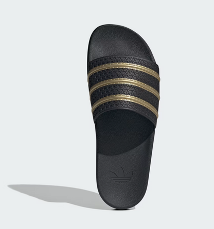 A-U73 (Adidas adilette og cloud foam slides black/metallic gold) 92693052