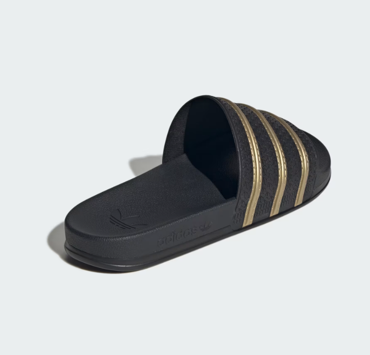 A-U73 (Adidas adilette og cloud foam slides black/metallic gold) 92693052