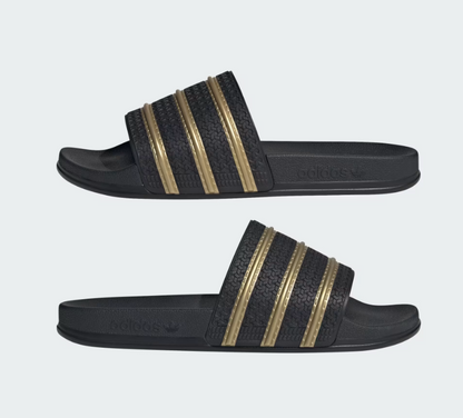 A-U73 (Adidas adilette og cloud foam slides black/metallic gold) 92693052