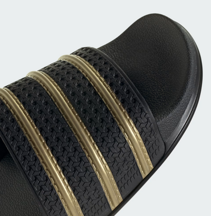 A-U73 (Adidas adilette og cloud foam slides black/metallic gold) 92693052
