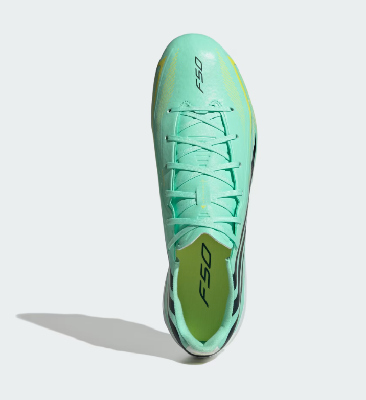 A-T73 (Adidas F50 hyperfast league firm ground boot pulse mint/night navy/solar lemon) 92698178