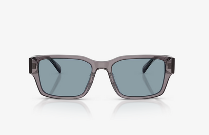 CO-C (Coach transparent grey frame/light blue solid lenses) 1026912172