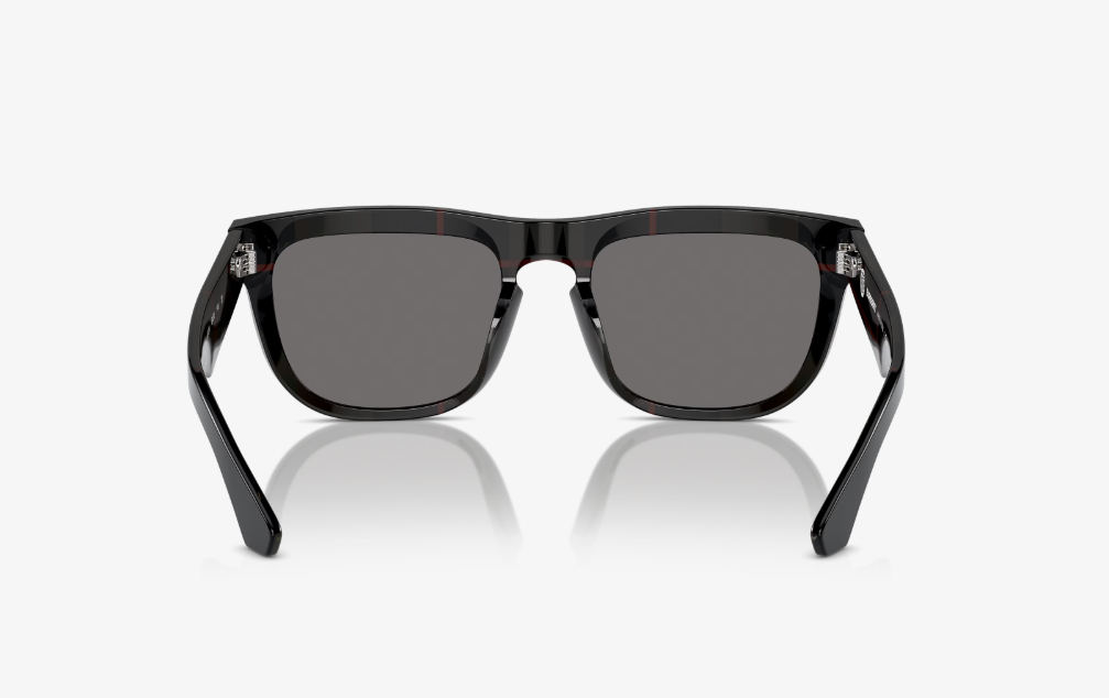BB-D (Burberry sunglasses top black on vintage check frame/polarized dark grey lenses) 1026921467