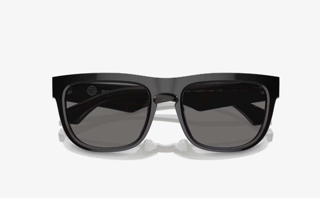 BB-D (Burberry sunglasses top black on vintage check frame/polarized dark grey lenses) 1026921467