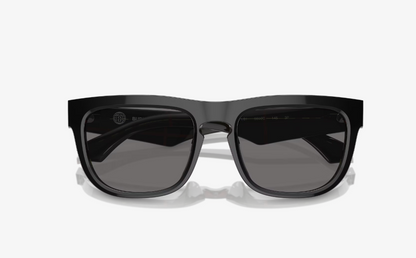 BB-D (Burberry sunglasses top black on vintage check frame/polarized dark grey lenses) 1026921467