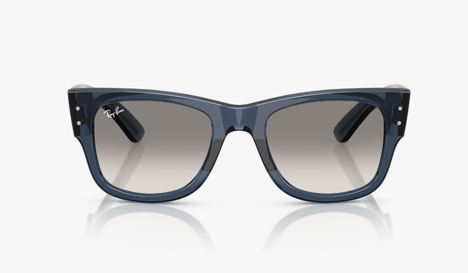 RB-F1 (Ray-ban mega wayfarer transparent dark blue frame/clear gradient lenses) 926914641