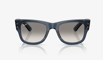 RB-F1 (Ray-ban mega wayfarer transparent dark blue frame/clear gradient lenses) 926914641