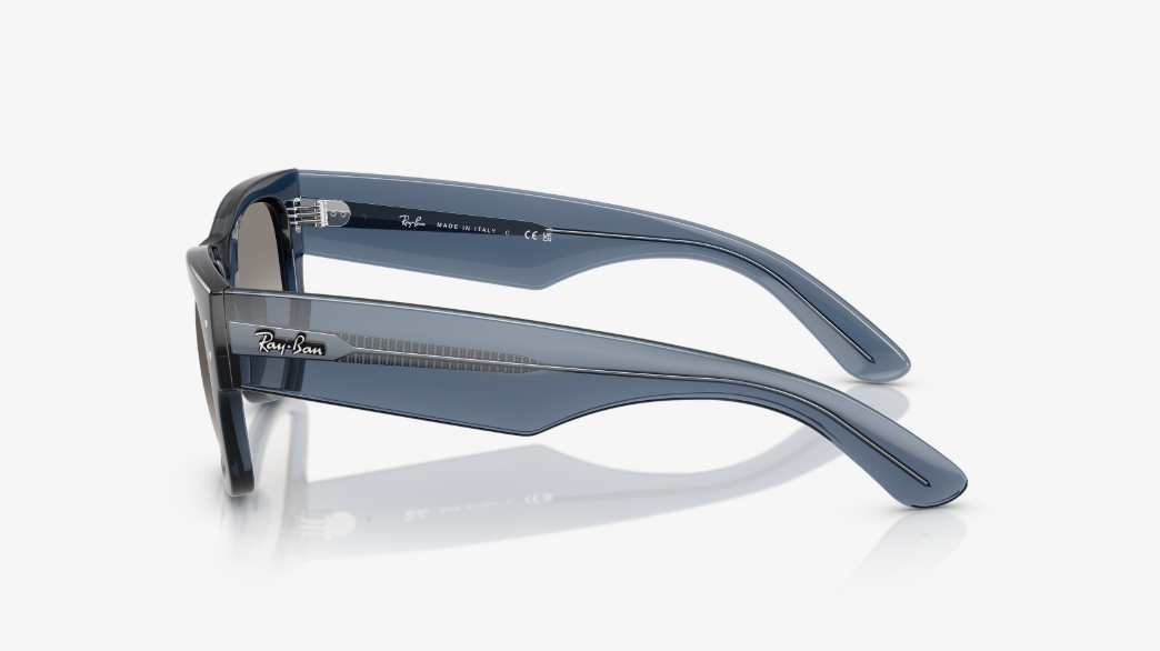 RB-F1 (Ray-ban mega wayfarer transparent dark blue frame/clear gradient lenses) 926914641