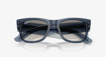 RB-F1 (Ray-ban mega wayfarer transparent dark blue frame/clear gradient lenses) 926914641