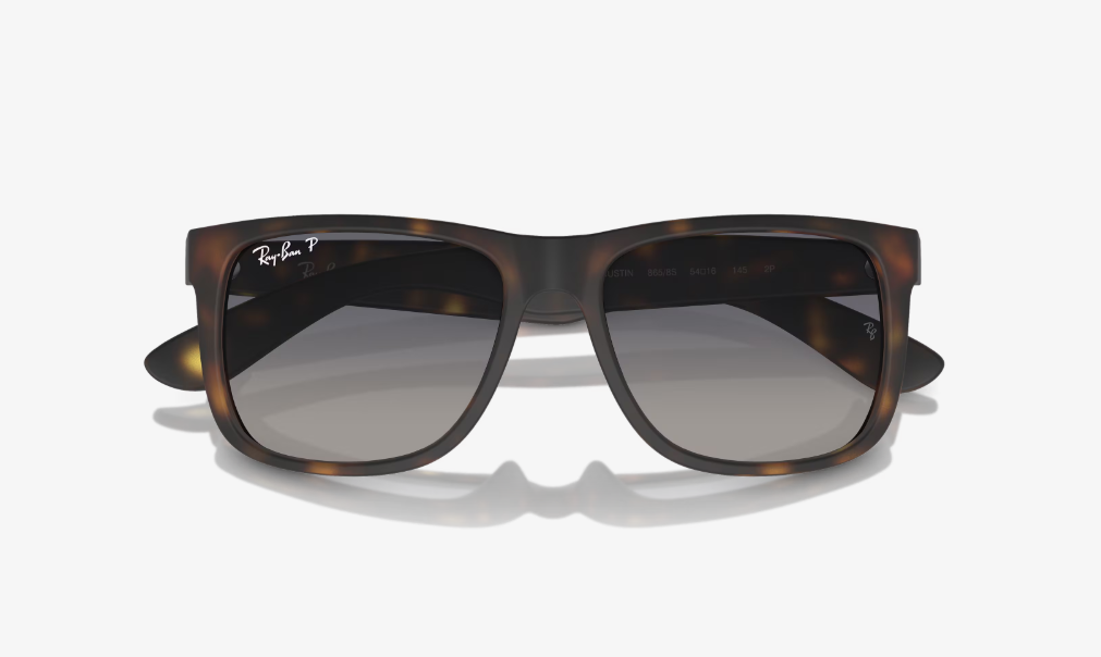 RB-H1 (Ray-Ban justin rubber havana frame/dark grey polarized lenses) 926913360