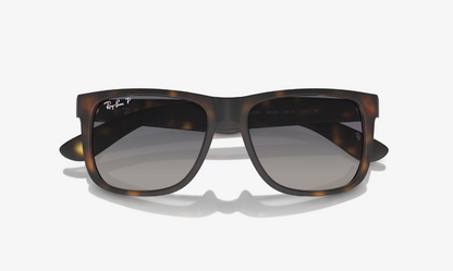 RB-H1 (Ray-Ban justin rubber havana frame/dark grey polarized lenses) 926913360