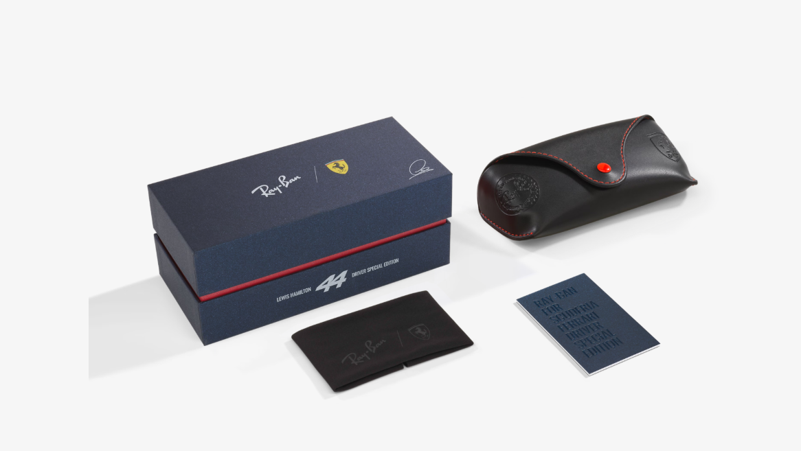 RB-L1 (Ray-ban Lewis Hamilton Driver Special Edition 2026 - Scuderia Ferrari Collection red transparent frame/dark grey lenses) 926919760
