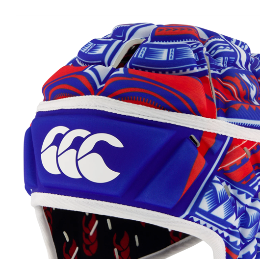 CCCE-F (Canterbury samoa raze headguard white/blue/red) 102693478