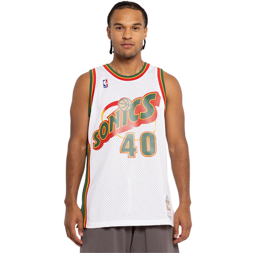 MNA-T39 (Mitchell & ness swingman jersey home 1995 sonics kemp white) 122498260