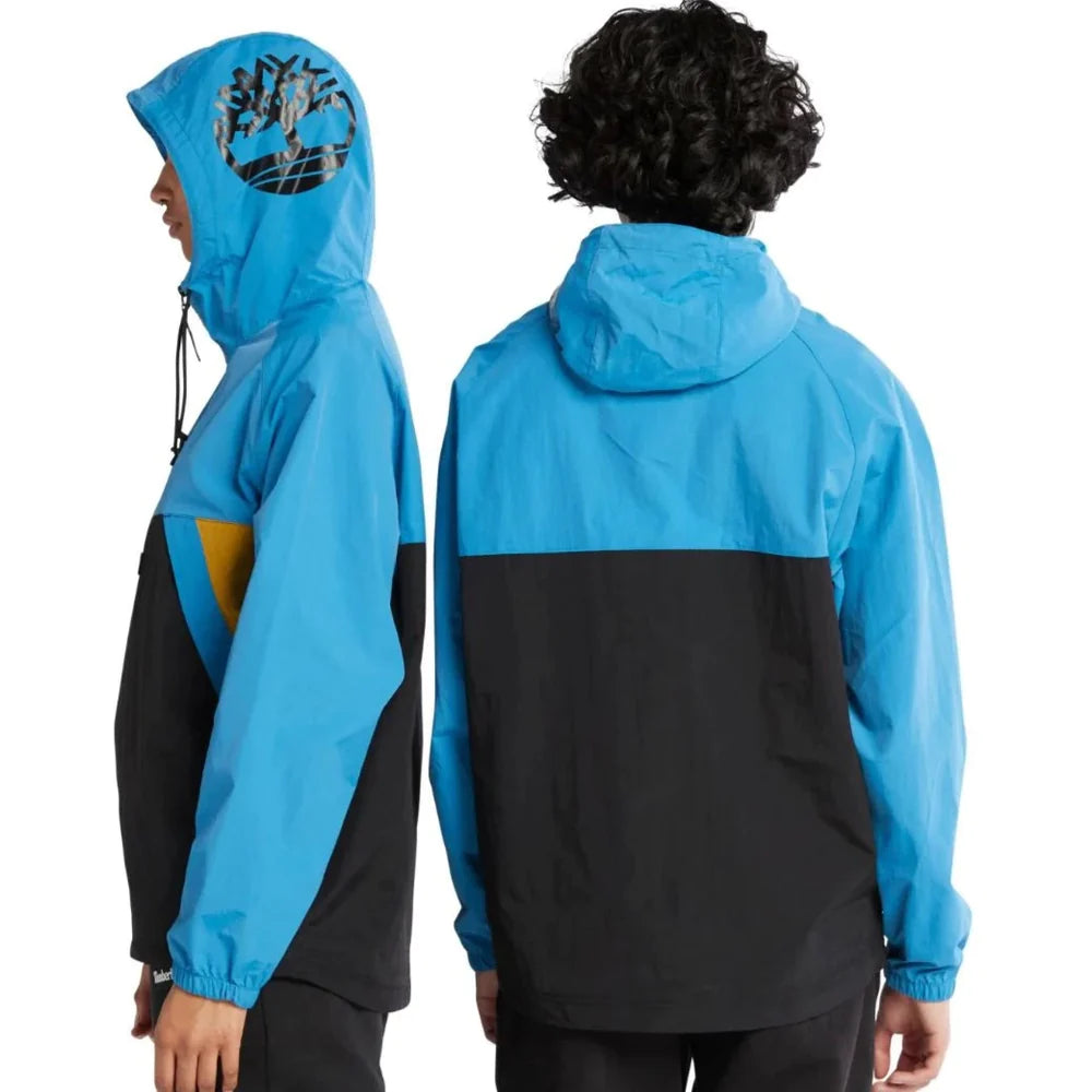 TBA-W2 (Timberland unisex quarter zip pullover windbreaker jacket sea of belize bright blue/black) 32499565
