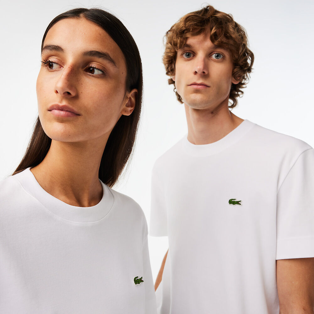 LCA-H16 (Lacoste unisex organic jersey t-shirt white) 62396087 LACOSTE