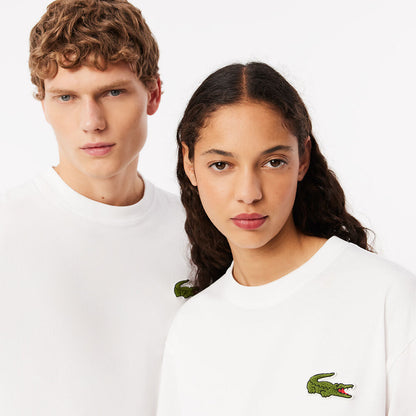 LCA-P21 (Lacoste croc signature loose fit t-shirt white) 12597391