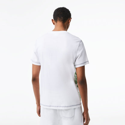 LCA-G18 (Lacoste summer pack faded large print design t-shirt white) 112396957