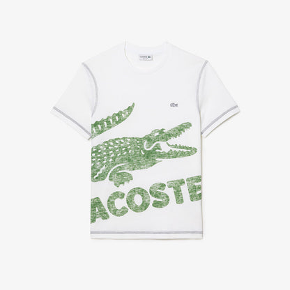 LCA-G18 (Lacoste summer pack faded large print design t-shirt white) 112396957