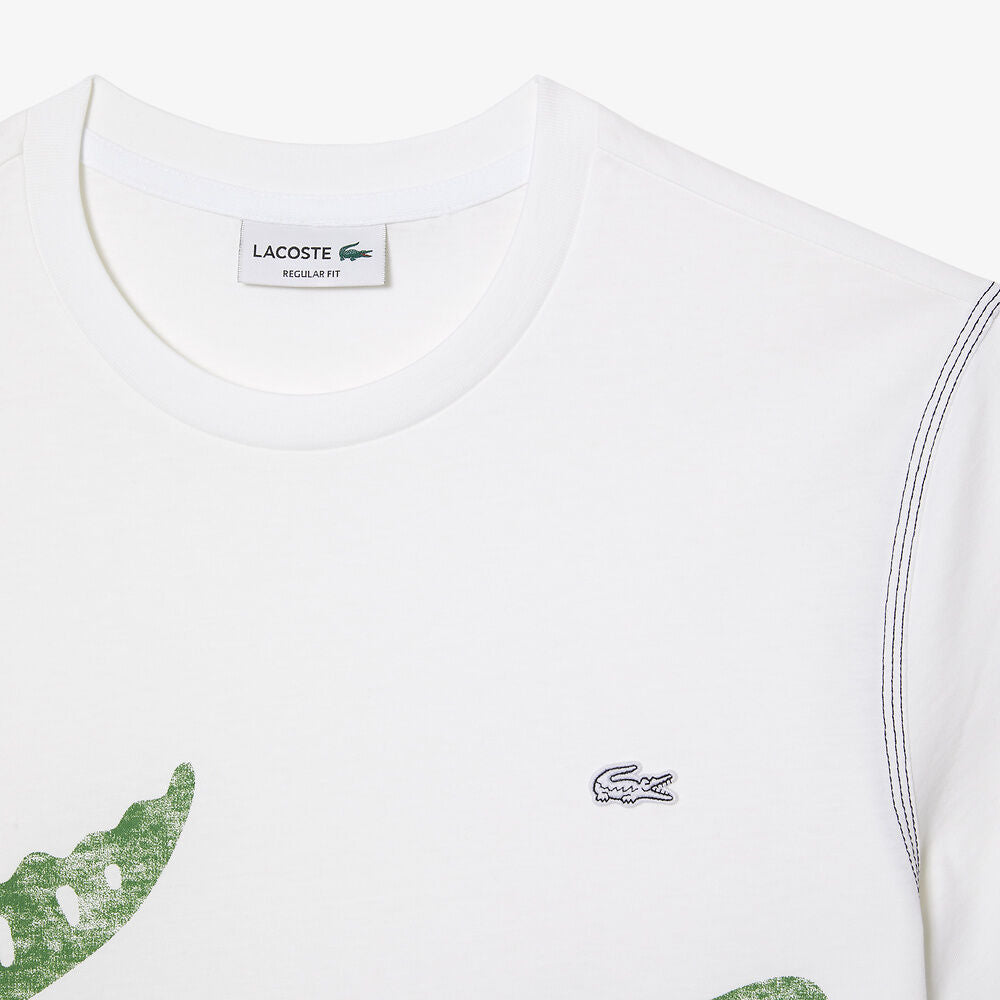 LCA-G18 (Lacoste summer pack faded large print design t-shirt white) 112396957