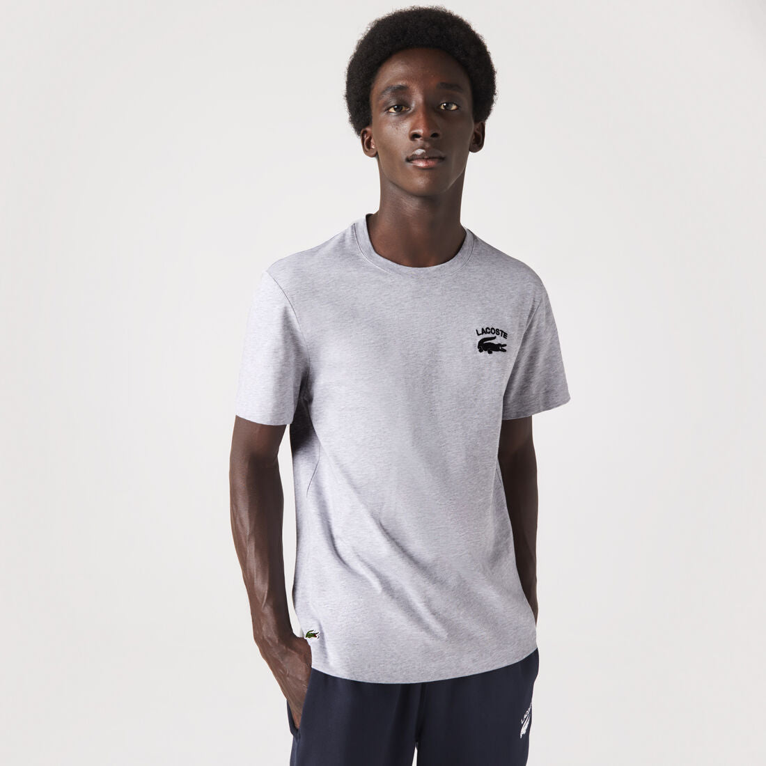 LCA-W15 (Lacoste soft branding t-shirt silver chine) 32294783 LACOSTE