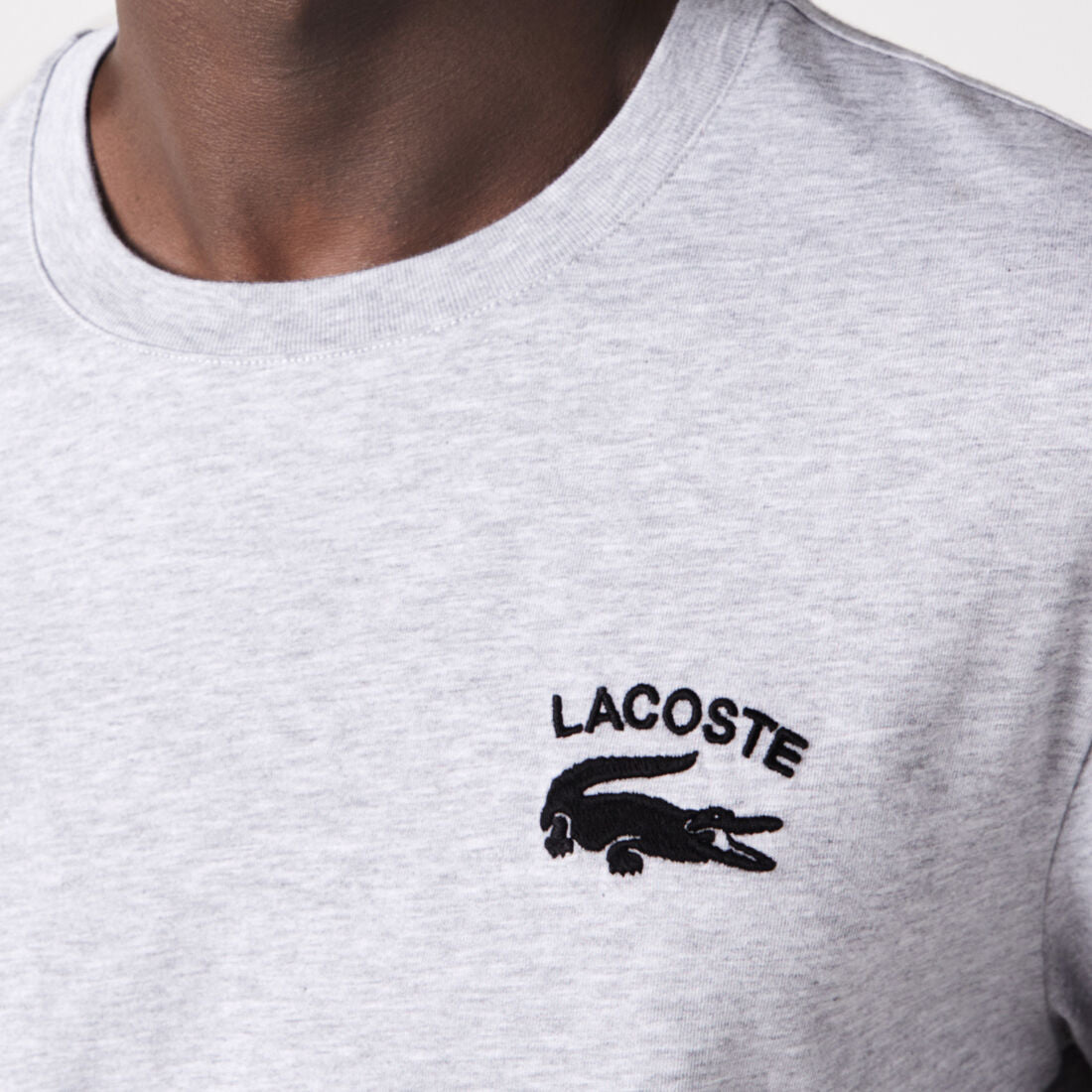 LCA-W15 (Lacoste soft branding t-shirt silver chine) 32294783 LACOSTE