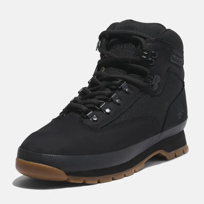 TB-J4 (Timberland mens euro hiker mid black nubuck) 923912913