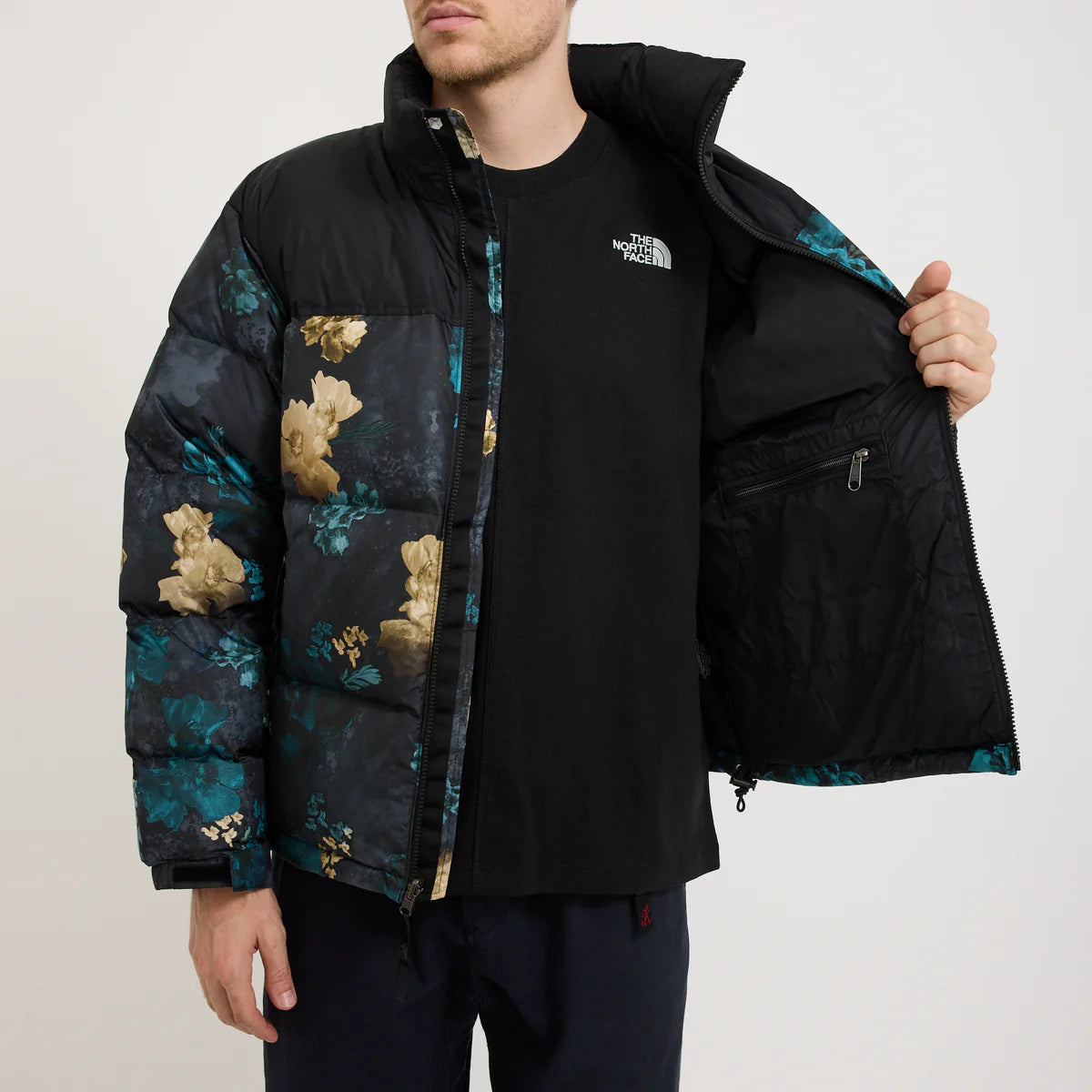 NFA-B7 (The north face 96 retro nuptse jacket duck green flowers) 525926087