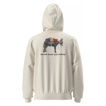NFA-T10 (The north face mens evolution pack hoodie white/dune) 82695652