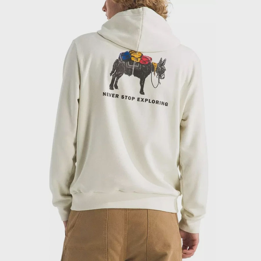 NFA-T10 (The north face mens evolution pack hoodie white/dune) 82695652