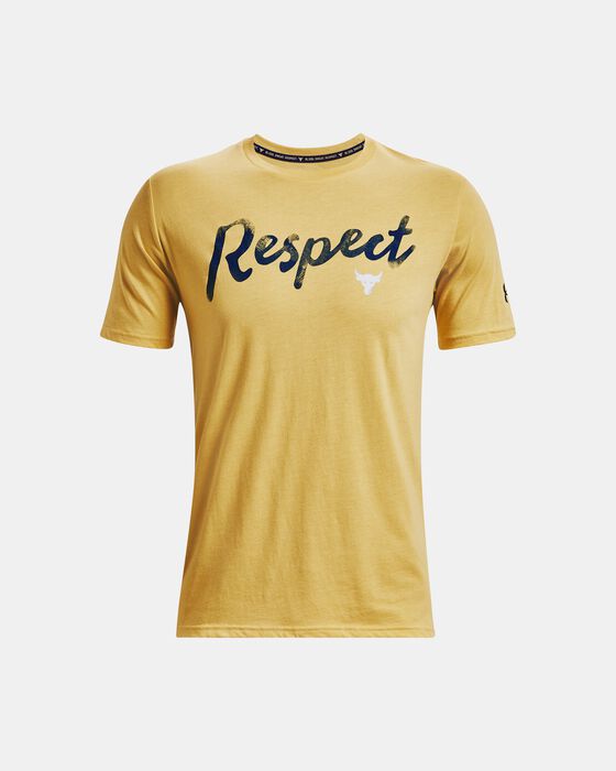 UAA-Q7 (Mens project rock respect short sleeve tee field yellow/academy) 52292608