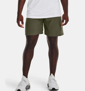 UAA-I11 (Under armour mens woven graphic shorts marine green/white) 122392173