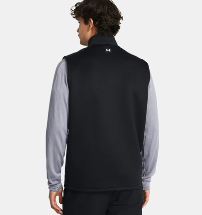 UAA-O12 (Under armour mens storm daytona full-zip vest black/white) 62497391