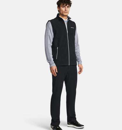 UAA-O12 (Under armour mens storm daytona full-zip vest black/white) 62497391